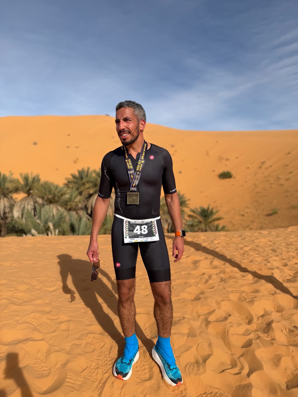 Omar Guitoune médaillé après une épreuve d’endurance dans le Sahara