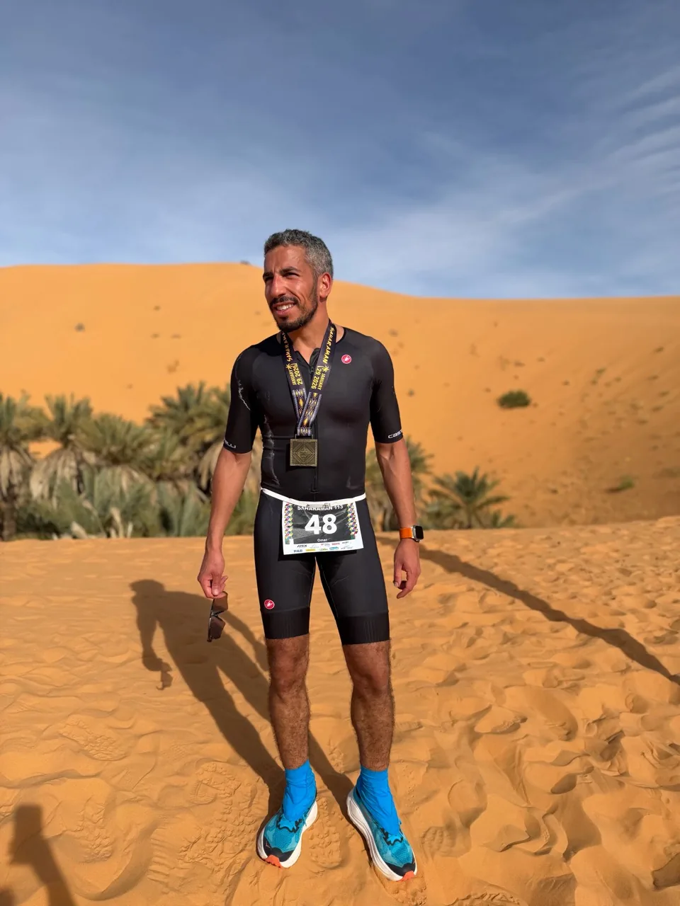 Omar Guitoune médaillé après une épreuve d’endurance dans le Sahara